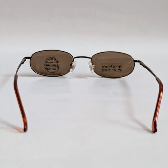 NWT Vintage 90's Rectangle Metal Sport Sunglasses (S. Brown) - Picture 4 of 5